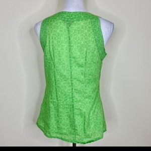 Banana Republic Factory Green Floral Print Tank